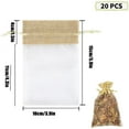 thumbnail image 5 of 20 Pcs Linen Organza Gifts Bags Portable Organza Burlap Drawstring Bags Organza Gift Bag Treat Bag Favor Pouches Candy Bags Snack Bag for Party Favors, Presents, Samples & Treats Mesh Pouch,4*6 in, 5 of 8
