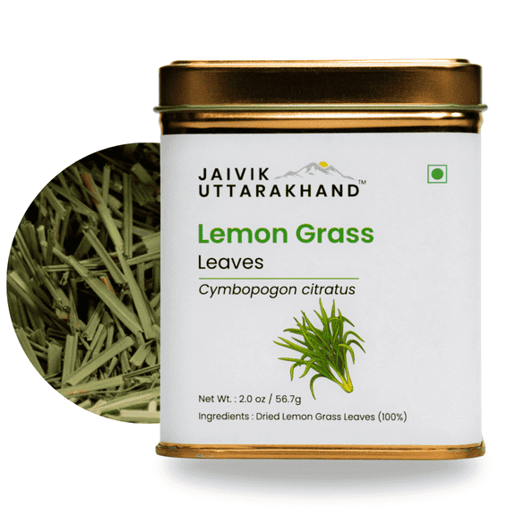 Jaivik Uttarakhand - Lemongrass Tea (2 oz),Cut Sifted Cymbopogon Leaves, Decaffeinated Malabar Grass