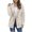 Beige, variant on HOWPAY Winter Coats for Women Fuzzy Casual Lapel Jacket Zip up Chunky Outerwear with Pockets Comfy Overcoat Long Sleeve Solid Color Oversized Warm Soft Clothing Beige L