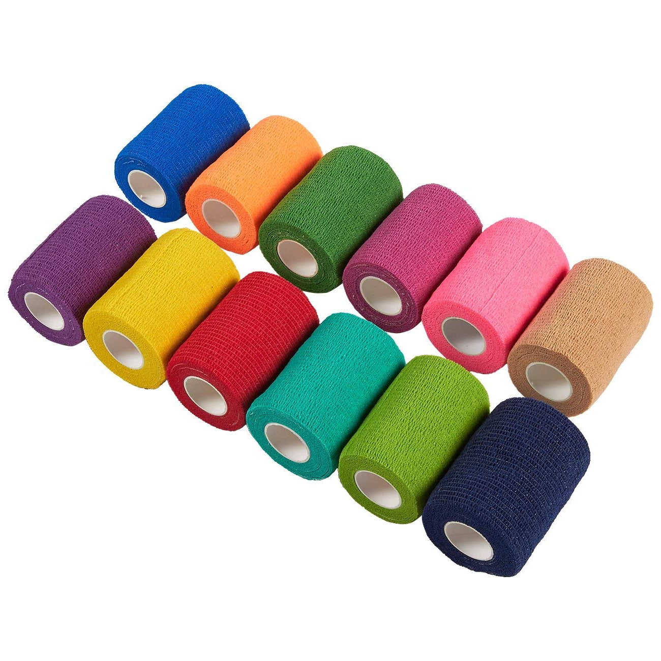 Reactionnx 24 Pcs Self Adherent Wrap Bandage Medical Vet Tape for Dog