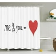 thumbnail image 1 of Ambesonne Love Quote Affection Romance Shower Curtain Set, 1 of 1
