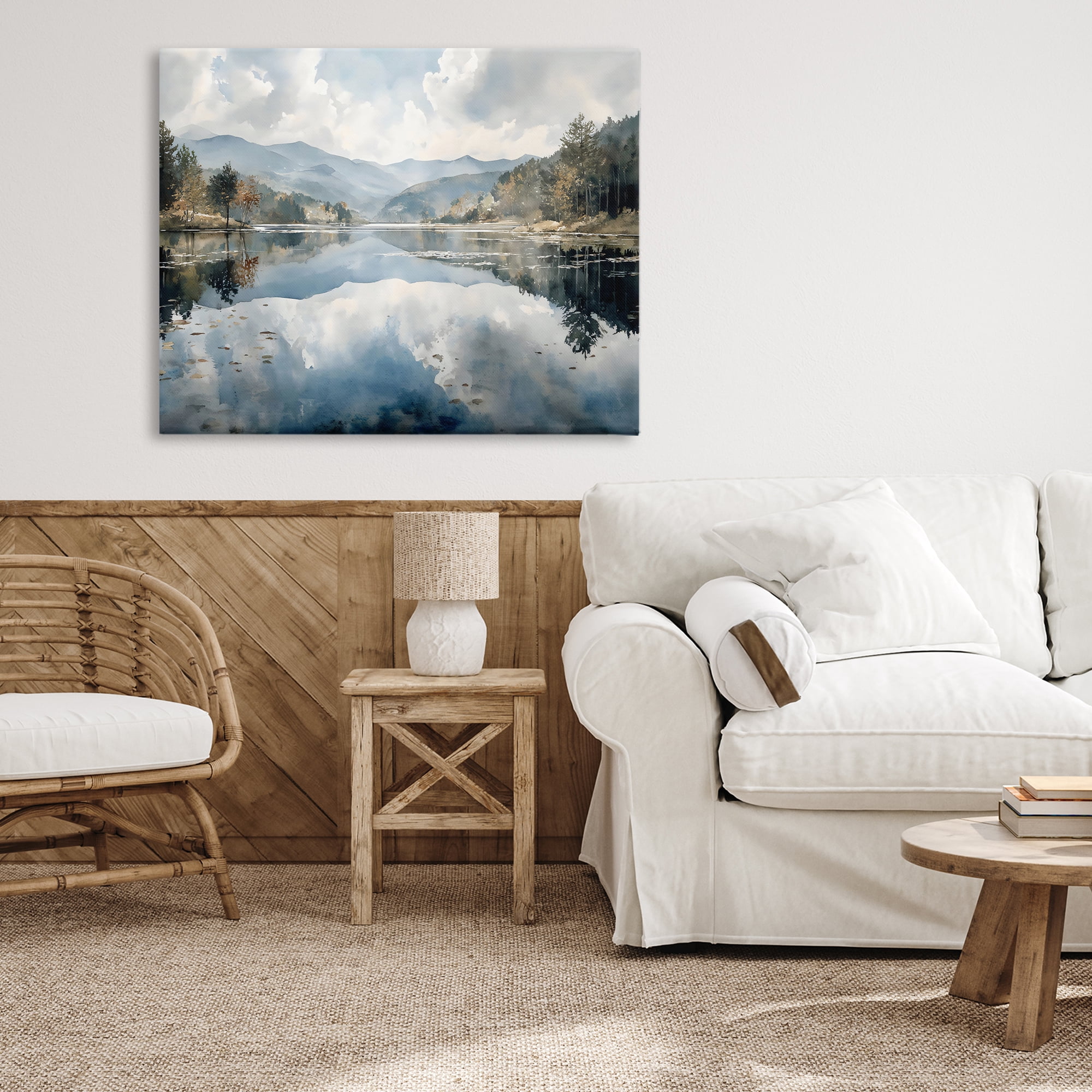 Stupell Industries Nature's Reflection on Mountain Lake Canvas Wall Art, design by Franklyn Gregory