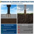 thumbnail image 7 of 2-pack 6FT No-Dig Fence Post for Privacy Panels, Heavy Duty Adjustable Matte Black Metal Post for Hard Surface Mount, 7 of 7
