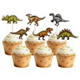thumbnail image 1 of KeaiBear 30 toppers de dinosaurio para cupcakes para fiesta, 1 of 7