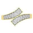 thumbnail image 2 of Dazzlingrock Collection Round White Diamond Bypass Engagement Ring for Women (0.22 ctw, Color I-J, Clarity I2-I3) in 10K Yellow Gold, Size 9.5, 2 of 6