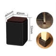 thumbnail image 2 of Pack of 4 Self-Adhesive Carbon Steel Bed Risers, Heavy Duty Lift Furniture Risers, Adds 5.2cm Height, for Castor Wheels Table Sofa Chair Square Risers, 2 of 4