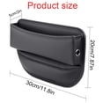 thumbnail image 2 of UHIAGREE Car Seat Gap Filler,Premium Leather Seat Gap Filler Organizer for Phone,Glasses,Keys,Black, 2 of 7
