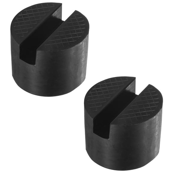 Uxcell 2-Pack Floor Jack Rubber Pad, 2 Inch Dia Universal Rail Pinch Weld Stand Jack Round Pad Adapter Jack Protector Cushioning Part