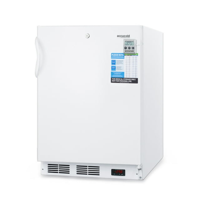 Accucold VLT650ADA 24" One-Section Undercounter Medical Laboratory Freezer - White, 115v