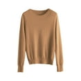 thumbnail image 5 of Sweaters for Women Crew Neck Long Sleeve Knit Tops Lightweight Soft Pullover Cozy Winter Casual Wear 2026 Bronze L, 5 of 9