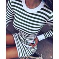 thumbnail image 5 of Aoochasliy Fall Dresses for Women Clearance A-Line Fall Soft Badycon O-Neck Long Sleeve formal Stripe Splicing Printing Fall Maxi Dresses, 5 of 5