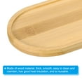 thumbnail image 3 of Uxcell Wood Saucer, Oval Plant Tray Flower Pot Succulent Pot Tray for Home Balcony Patio 11x4 Inch, 3 of 3