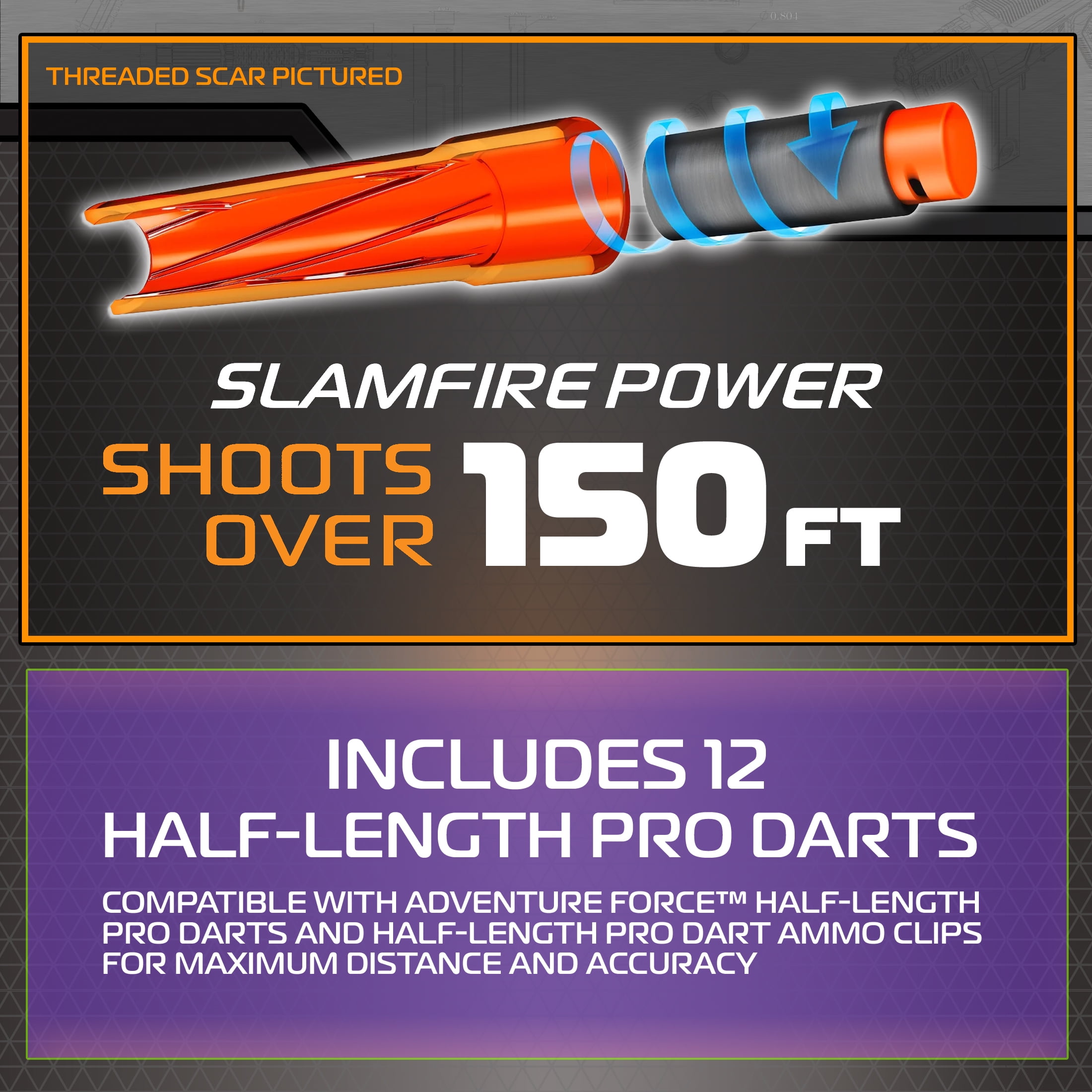 Adventure Force Tactical Strike Aeon Pro X Manual Pro Foam Dart Blaster, Shoots Half-Length Darts Up to 150ft with Accuracy Booster and Protective Eyewear, 14+