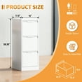 thumbnail image 6 of Vertical File Cabinet with Lock, Storage Cabinet with 3 Drawers for Home Office,Metal Filing Cabinet for Legal/Letter/A4 Files,Assembly Required(3-Drawer,White), 6 of 6