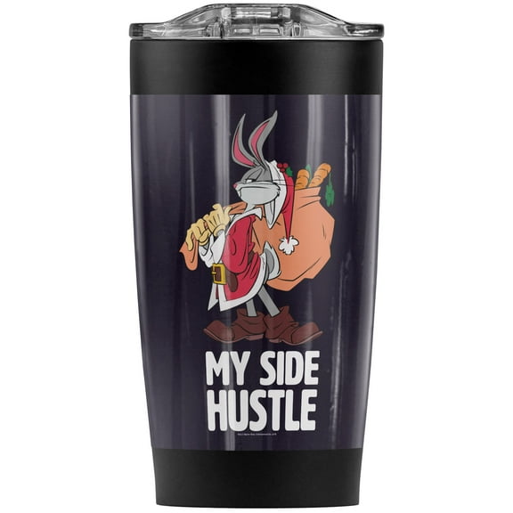 Looney Tunes Bugs Bunny Christmas Hustle Stainless Steel Tumbler 20 oz Coffee Travel Mug/Cup, Vacuum Insulated & Double Wall with Leakproof Sliding Lid | Great for Hot Drinks and Cold Beverages