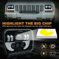 thumbnail image 2 of For Ford E-100 E 150 E 250 E 350 Econoline 5x7 7x6 LED Headlight High Low Beam, 2 of 12