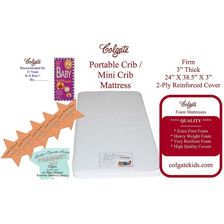 Colgate Mattress Portable Crib Mattress Walmart
