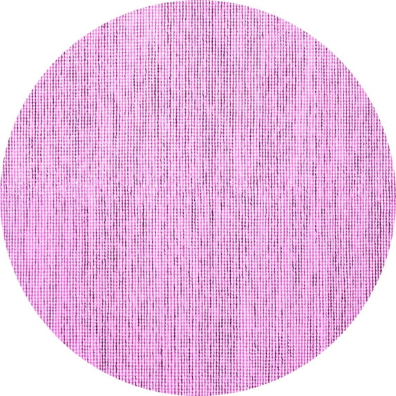 Ahgly Company Indoor Round Abstract Pink Contemporary Area Rugs, 6' Round