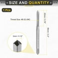 thumbnail image 2 of Uxcell 2pcs Hand Plug Tap #8-32 UNC 2B Left Hand Thread Plug Style Taps Straight Flute Screw Tapping Threading Tool, 2 of 6