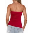 thumbnail image 3 of Womens Tube Top 2025 Summer Strapless Tops Red XL, 3 of 7