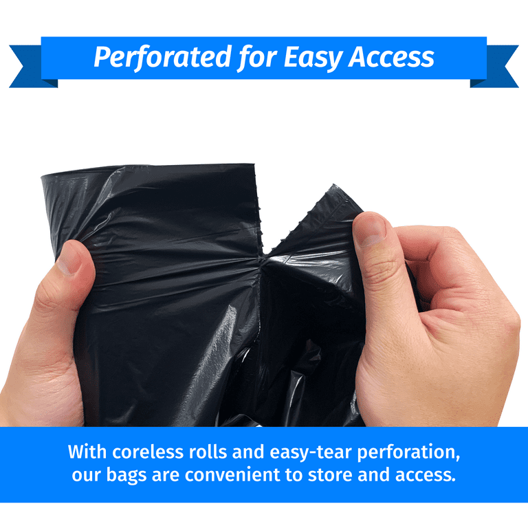 Heavy Duty Black Trash Bags – 95 Gallon Garbage Can Liner for Garbage Storage Yard Waste Construction and Commercial Use - 1.5 Mil Thick 61 x 68