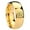 Gold Plated Dome Polished, variant on Tungsten Tetragrammaton Spiritual Kabbalah 8mm Glossy Brushed Gray Beveled Edges Men Ring