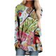 thumbnail image 2 of Pntutb Camiseta suelta de manga larga con cuello redondo y paisaje natural con estampado de animales en 3D para mujer Pntutb Pntutb-2879, 2 of 5