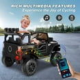 thumbnail image 6 of Farmdex 24V Ride on Toys, Battery Powered Ride on Cars with Remote Control, Electric Ride on Truck Car for Kids, 400W Power Cars Wheels w/ Bluetooth, Music, Seat Belts, Spring Suspension, Black, 6 of 11