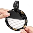 thumbnail image 2 of Bats 2pcs PU Leather Round Bag Tags with Privacy Cover and Name ID Tag - Suitcase Tags for Travel Luggage, Handbags, Backpacks, School Bags, 2 of 6