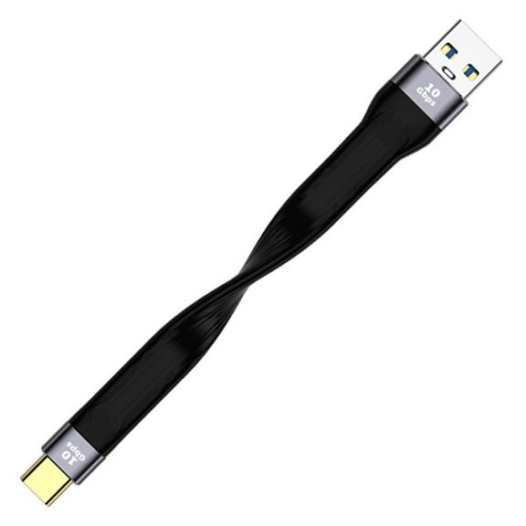 Laptop Mobile Phone QC4 20V/5A Flexible Fast Charging Cable Short USB C Cable PD 100W Type C Data Cord 10GBPS C MALE TO A MALE