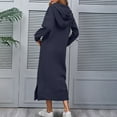 thumbnail image 5 of LIaqionyy Womens Dress Long Sweatshirt Pullover Lounge Maxi Hoodie Dresses with Pocket Fall Winter Outfits, 5 of 5