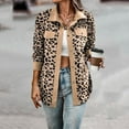 thumbnail image 6 of Tiweut Leisure Jackets for Womens Button Down Long Sleeve Oversized Leopard Print Corduroy Loose Fit Coat with Pockets Blouses Brown,L, 6 of 6