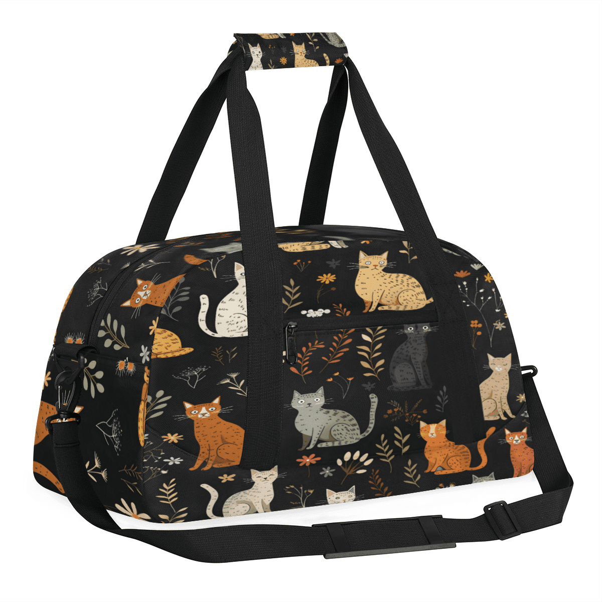 Herdesigns Sports Duffle Bags Travel Duffle Bag Gym Bag Colorful Cats Weekender Travel Bag Waterproof Overnight Bag Carry On Travel Tote Bag Dance Bags