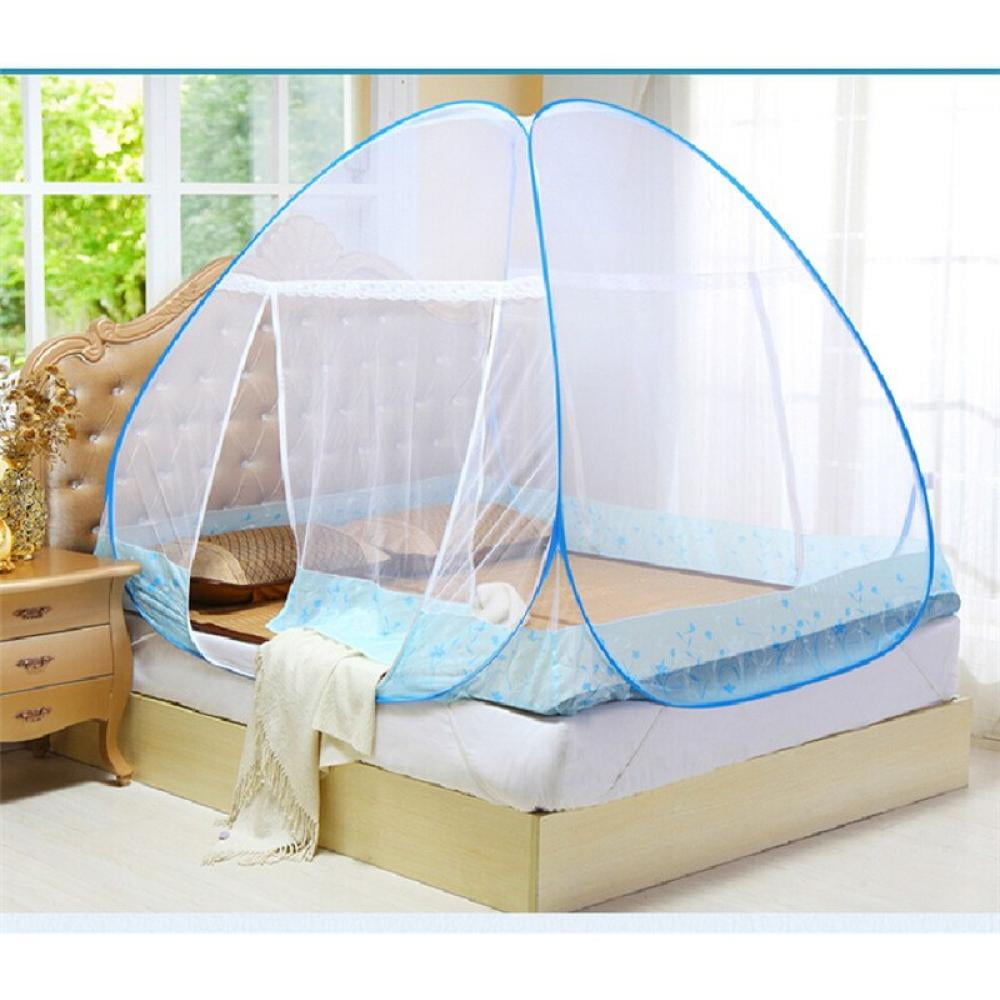 Details about   Queen Metal Canopy Bed with X Frame Corner Post For Anti-Mosquito Netting Tent 