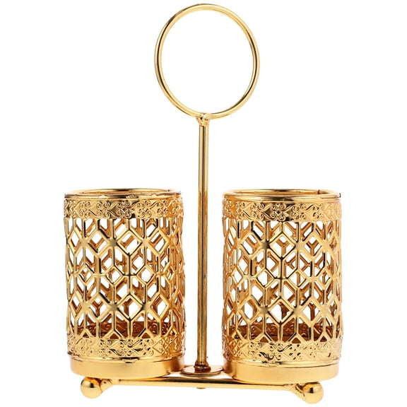 Chopstick Holder with and Golden Utensil Container for Pot Storage
