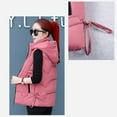 thumbnail image 4 of DHFJKG Women's Classic Padded Vest Cost Solid Color Sleeveless Hooded Zipper Jacket With Pockets Mid-Long Cozy Coats, 4 of 9
