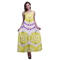 thumbnail image 1 of Bimba Robe Longue Sans Manches à Bretelles Spaghetti Imprimée Teinture sur Nœuds en Rayonne pour Femmes - TTTG, 1 of 4