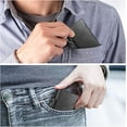 thumbnail image 4 of Card Holder, Men Credit Card Holder, Slim Card Case Front Pocket Anti-theft-RFID Auto Pop up Travel Thin Wallets for Men, 4 of 5