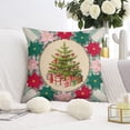 thumbnail image 3 of Welcome Christmas Wreath Winter Pine Branch Throw Pillows Cover Beautiful Square Cushion Covers Set of 2 Decorative Pillow Cover for Couch Sofa Bed Farmhouse, 3 of 7