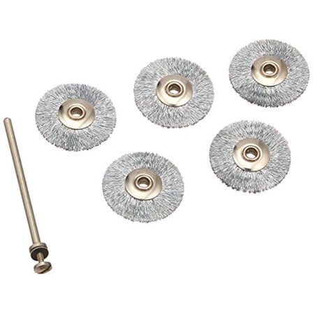 Carbon steel wheel brushes, 5 pcs., 7/8"