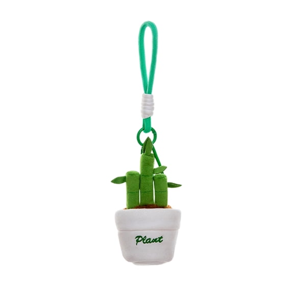 Cartoon Plush Potted Plant Keychain & Desktop Ornament, Soft Pp Cotton Fake Succulent Decor, Versatile For Home/Office/Gifts