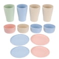 thumbnail image 2 of EeaseMX 4 juegos de vajilla para el hogar, juego de cuencos, tazas y platos, vajilla de colores aleatorios., 2 of 8