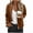 Brown, variant on Womens Bomber Jackets Lightweight Zip Up Fashion Cute Jacquard Coats Fall Varsity jacket White XXL(XXL)