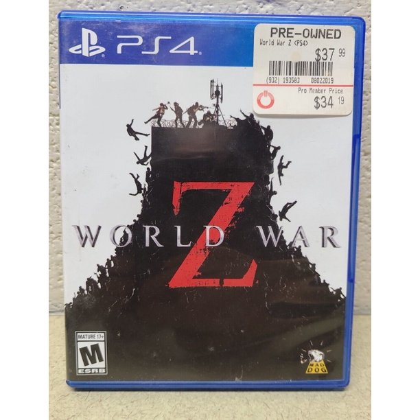World War Z Sony PlayStation 4 Zombie Video Game