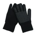 thumbnail image 3 of Winter Glove for Men Women Outdoor Sport Skiing Windproof Thick Velvet Solid Color Unisex Warm Finger Gloves for Cold Weather Black, 3 of 5