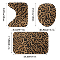 thumbnail image 5 of Vintage Cheetah Print 3-Piece Bath Rug Set, Non-Slip Polyester Bathroom Mats, Plush Absorbent Washable Rugs with Toilet Lid Cover & U-Shaped Mat for Retro 70s Bathroom Decor, 5 of 5