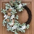 thumbnail image 3 of Haute Decor Large Size Grapevine Crescent Hydrangea Wreath - Extend foliage up to 28 inches in height, 3 of 8