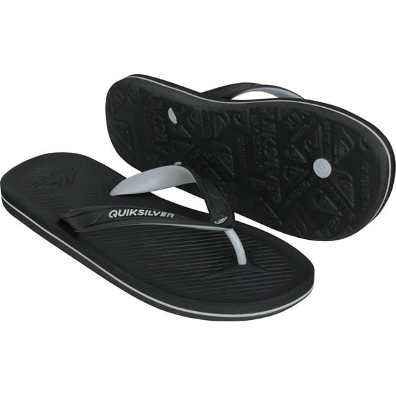 Quiksilver Mens Haleiwa II Casual Beach Thong Sandals - Black/Gray