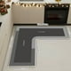 thumbnail image 5 of Alfombra de esquina en forma de L para cocina, sala de estar, absorbente, antideslizante, lavable a máquina, 5 of 5