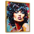 thumbnail image 2 of Designart "Rockstar Portrait Pop Art wall art" Modern Floater Framed Canvas Print, 2 of 7